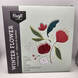 Craft Crush Winter Flower Embroidery Kit